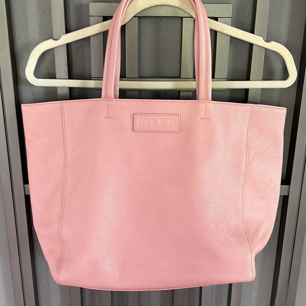 Pink Leather tote